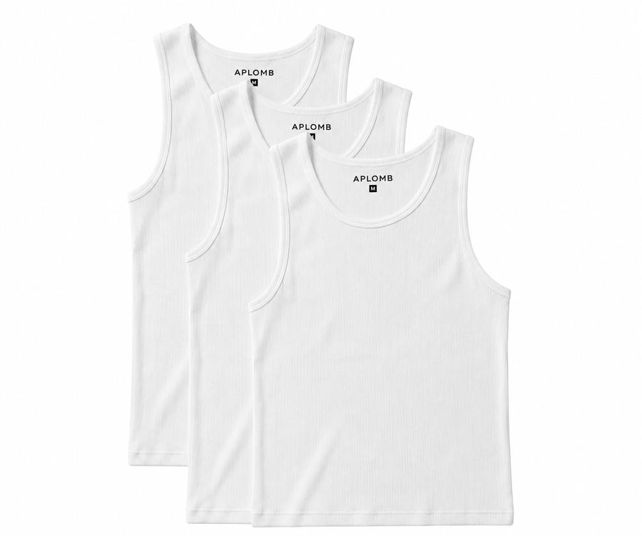 Pack de 3 · Débardeur Stretch Fit 3 Blancs