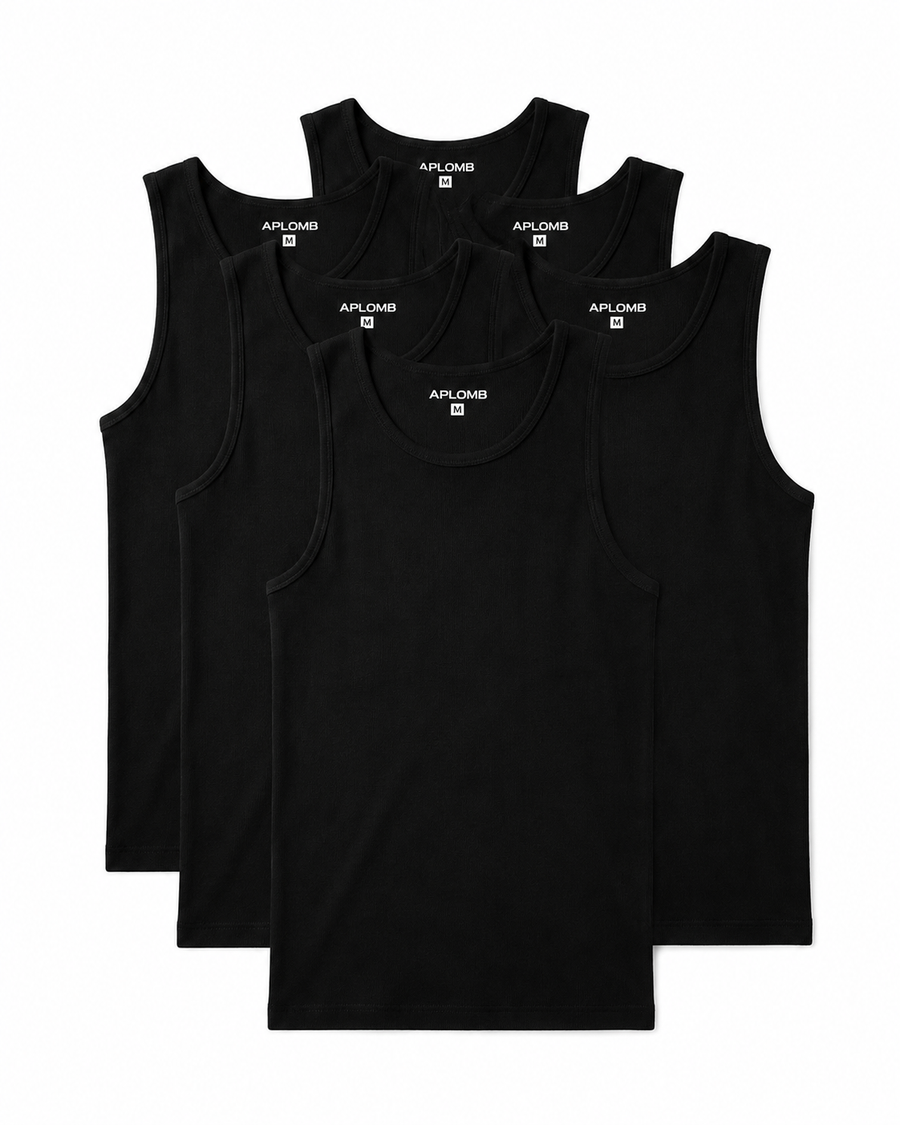 Pack de 6 · Débardeur Stretch Fit 6 Noirs