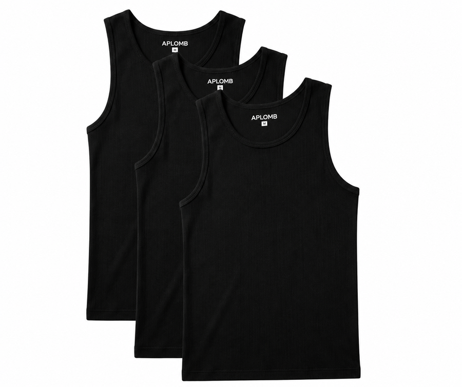 Pack de 3 · Débardeur Stretch Fit 3 Noirs