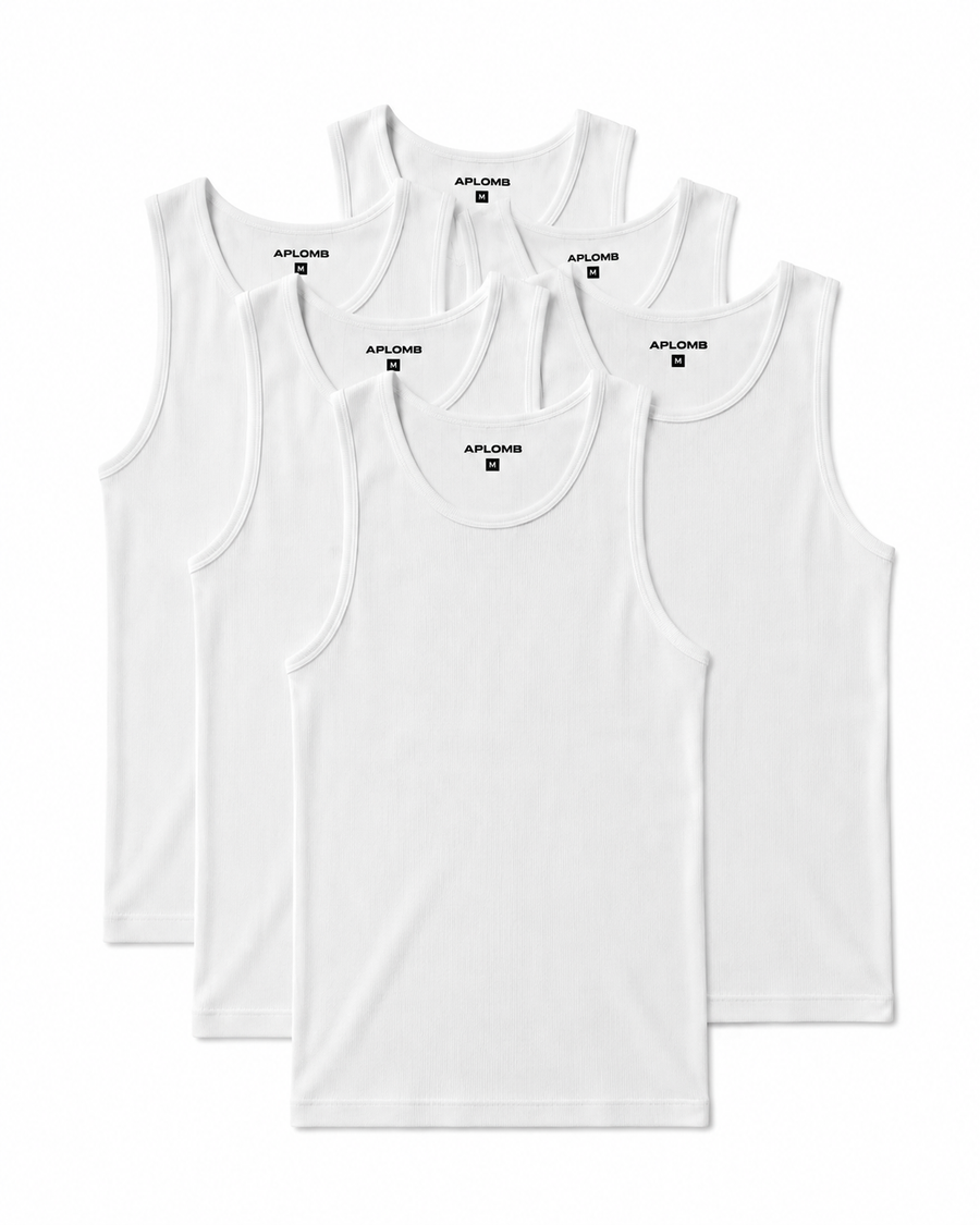 Pack de 6 · Débardeur Stretch Fit 6 Blancs